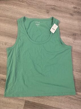 J.Crew Green Broken-In Jersey Tank